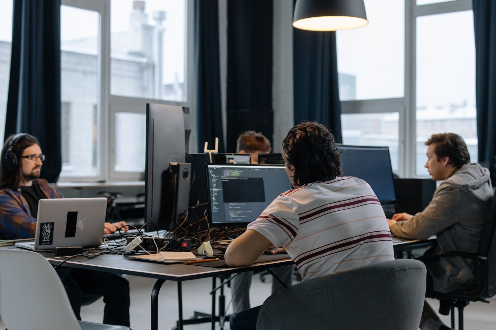 IT team working together in an office