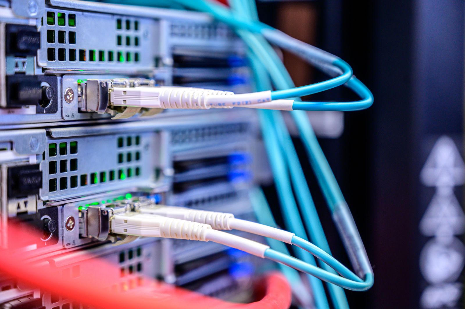 Close-up of network cables